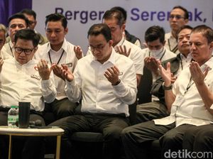 H-1 Debat, Anies-Cak Imin Hadiri Konsolidasi Timnas AMIN