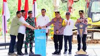 Momen Presiden Jokowi hingga Kapolri Groundbreaking Polres Khusus IKN