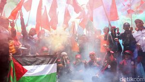 Bela Palestina, Massa Partai Buruh Geruduk Kedubes AS