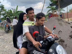 Viral Gaya Pratama Arhan-Azizah Salsha Bonceng 3 ke Sawah, Kocak Bikin Gemas