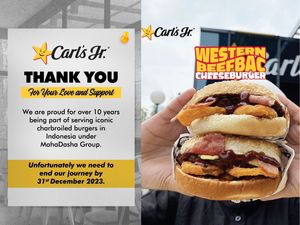 Sedih! 10 Tahun di Indonesia, Carls Jr Umumkan Tutup Semua Gerai