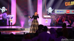 Aksi Ciamik Putri Ayu Hibur Penonton Debat Cawapres 2024