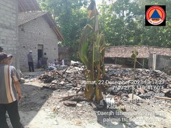 Ditinggal ke Sawah, Rumah di Ngawen Gunungkidul Ludes Terbakar