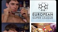 Praktis cuma Real Madrid dan Barcelona yang kini berada di barisan European Super League. Foto: dok. Internet/X (Twitter)