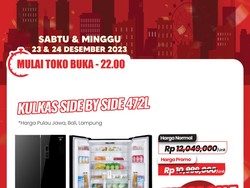 Kulkas Dua Pintu di Transmart Full Day Sale Diskon 3,8 Juta