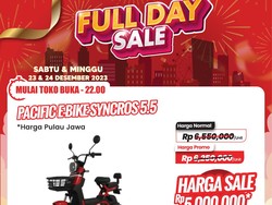 Sepeda Listrik di Transmart Full Day Diskon Jutaan Rupiah