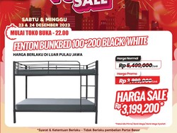 Kasur Tingkat Diskon Rp 2 Jutaan di Transmart Full Day Sale Hari Ini!