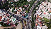 Penampakan dari Udara Kemacetan di Jalur Puncak Pagi Ini