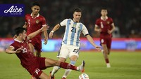 Dalam laga uji coba FIFA Matchday ini, timnas Argentina tanpa diperkuat oleh Lionel Messi. (Rifkianto Nugroho/detikcom).