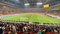 Di ajang Piala Dunia U-17 ini ada momen yang membuat laga Brasil vs Argentina dihentikan. Laga babak perempat final itu dihentikan sementara karena stadion JIS tergenang akibat hujan deras. Resha Pratama/detikcom.