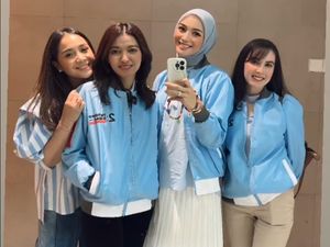 Selvi Ananda Berjaket Biru Dukung Gibran di Debat Cawapres, Selfie Bareng Artis