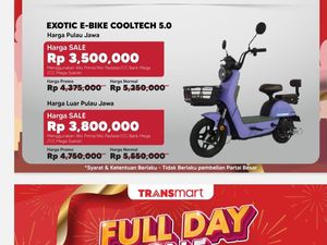 Akhir Tahun Beli Sepeda Listrik, Hemat Rp 1,7 Juta di Transmart Full Day Sale!