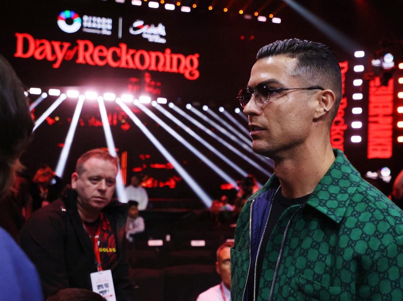 Boxing - Anthony Joshua v Otto Wallin - Kingdom Arena, Riyadh, Saudi Arabia - December 23, 2023 Cristiano Ronaldo is seen before the fight REUTERS/Ahmed Yosri