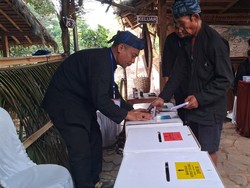 Warga Baduy Ikut Simulasi Pemungutan Suara Pemilu 2024