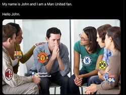 Fans MU diledek butuh terapi berkelompok saking sulitnya jadi fans Setan Merah saat ini. Foto: dok. Internet/X (Twitter)
