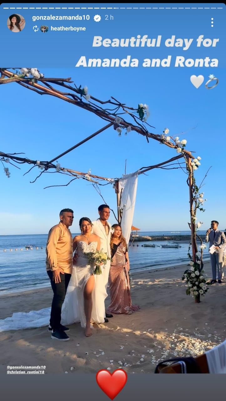 Resepsi pernikahan Amanda Gonzales dan Christian Rontini