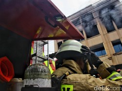 Damkar Evakuasi Pria Jatuh dari Pohon di Tepi Sungai Johar Baru Jakpus