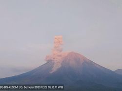Penampakan Gunung Semeru Erupsi, Luncurkan Awan Panas Sejauh 3 Km