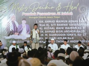 Pesan Mahfud MD untuk Santri di Haul Pendiri Ponpes Al-Ishlah Gresik