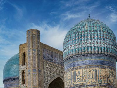 7 Potret Keanggunan Masjid Bibi Khanym di Uzbekistan