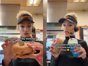 Kerja di Gerai Donat, Wanita Ini Pamer Makanan Gratis yang Didapat