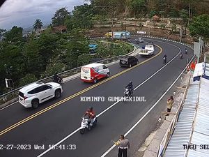 Lalin Jalan Wonosari Sore Ini Ramai Lancar