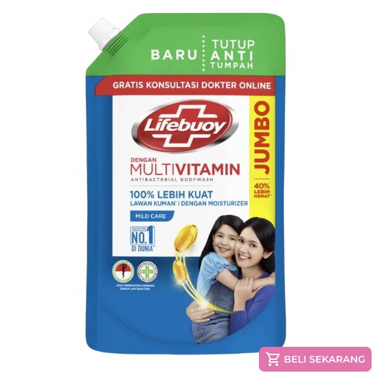Lifebuoy Sabun Mandi Cair Body Wash Mild Care Antibakteri