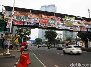 Pelanggaran! JPO di Jakarta Tertutup APK Pemilu