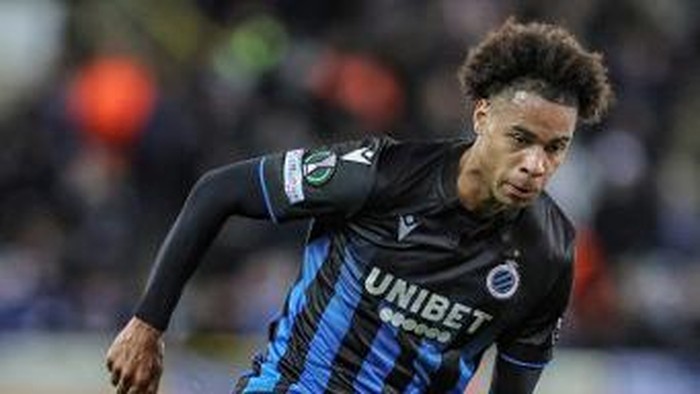 Clubs Canadian defender #17 Tajon Buchanan controls the ball during the the UEFA Europa Conference League Group D football match between Club Brugge KV and Swiss FC Lugano in Bruges on November 9, 2023. (Photo by BRUNO FAHY / Belga / AFP) / Belgium OUT