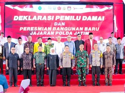 Disaksikan Kapolri, Forkopimda Jatim Gelar Deklarasi Pemilu Damai