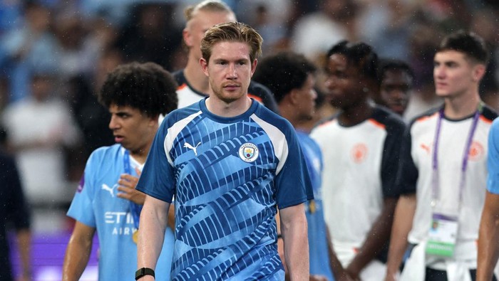 Soccer Football - Club World Cup - Final - Manchester City v Fluminense - King Abdullah Sports City, Jeddah, Saudi Arabia - December 22, 2023 Manchester Citys Kevin De Bruyne after winning the Club World Cup final REUTERS/Amr Abdallah Dalsh