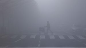 Potret Bandara Internasional Indira Gandhi Tertutup Polusi Udara