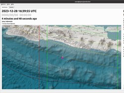 Gempa M 2,5 di Perairan Bantul Malam Ini