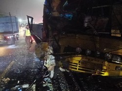 2 Bus Laga Kambing di Taput, 17 Orang Luka-luka