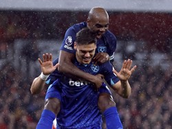 Konstantinos Mavropanos adalah pemain yang baru direkrut West Ham pada musim panas 2023. The Hammers adalah klub Inggris kedua baginya. Bek 26 tahun asal Yunani itu membela Arsenal pada 2018–2022. Foto: Action Images via Reuters/PETER CZIBORRA
