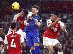 Ini merupakan detik-detik terjadinya gol kedua West Ham ke gawang Arsenal. Foto: Action Images via Reuters/PETER CZIBORRA