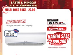 AC 1/2 PK di Transmart Full Day Sale Ada Potongan Hampir Rp 1,5 Juta