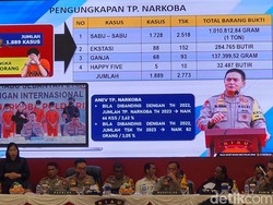 1 Ton Sabu Disita Polda Riau Sepanjang Tahun 2023, Ribuan Pelaku Ditangkap