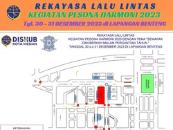 Ada Pesta Malam Tahun Baru, Ini Rekayasa Lalin Sekitar Lapangan Benteng Medan