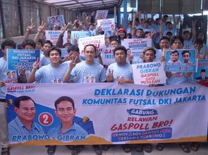 Komunitas Futsal di Jakarta Gabung Gaspoll Bro, Dukung Prabowo-Gibran