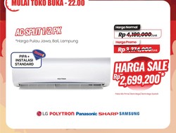 AC Split 1/2 PK Transmart Full Day Sale Diskon Sampai Rp 1,5 juta