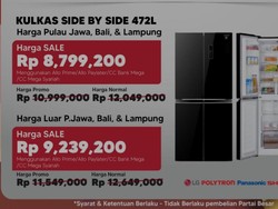 Kulkas Ini Diskon Besar di Transmart Full Day Sale, Harganya Cuma Segini!