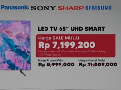 TV LED 65 Inch Diskon Sampai Rp 4 Jutaan di Transmart Full Day Sale!