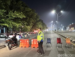 Fly Over Makassar Ditutup di Malam Tahun Baru 2024, Lalin Padat