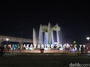 BKB Ditutup, Warga Palembang Pilih Berkumpul di Bundaran Jakabaring