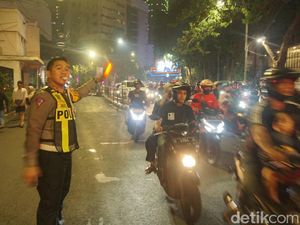 Nyaris Tak Terdengar Suara Knalpot Brong Saat Malam Tahun Baru di Surabaya