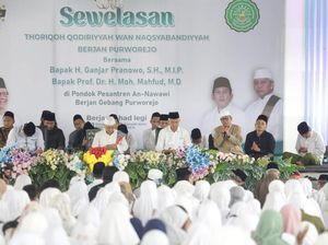 Jemaah Tarekat Qodiriyah Naqsabandiyah Purworejo Dukung Ganjar-Mahfud