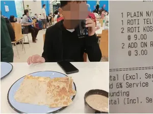 Pria Ini Kecewa, Beli Roti Canai di Restoran Tampilannya Mirip Makanan Warung
