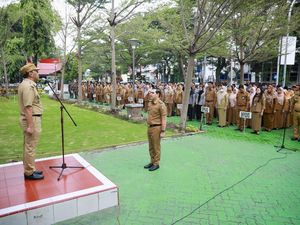 Walkot Makassar Pimpin Apel Usai Libur Tahun Baru, Ingatkan Kinerja-Pemilu