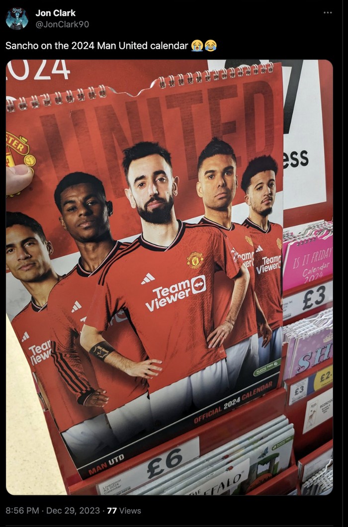 Jadon Sancho, Kalender MU Jadon Sancho, Kalender MU